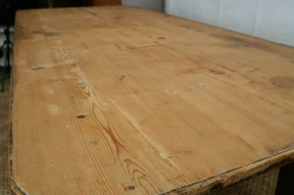 Antique French Pine & Oak Farmhouse Work Refectory Dining Table, c 1810 Antique Miscellaneous 5