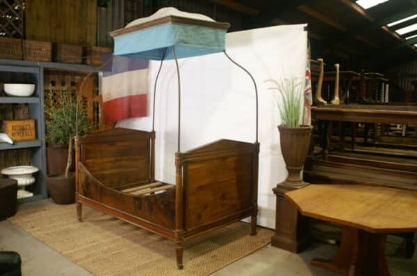 Antique Ciel de Lit Walnut Bed, c 1790 - Image 23