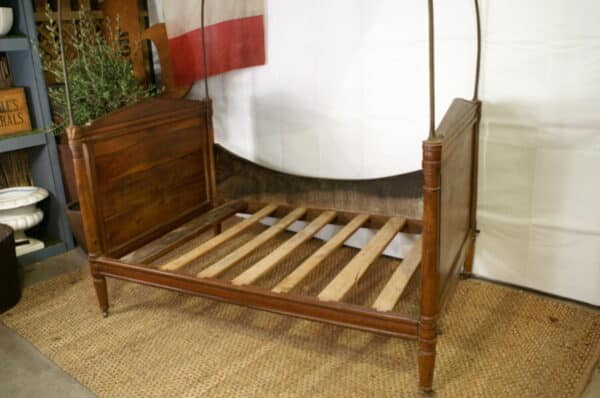 Antique Ciel de Lit Walnut Bed, c 1790 - Image 7