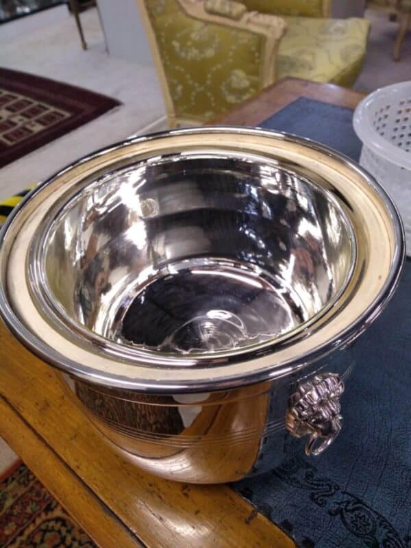 Silver Plated Ice Bucket Marked P U Vogel - Image 6