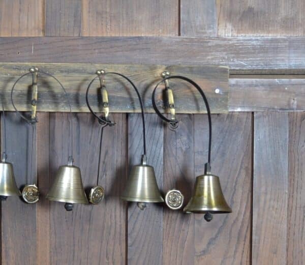 Set Of 7 Victorian Brass Servant Bells SAI2860 - Image 12