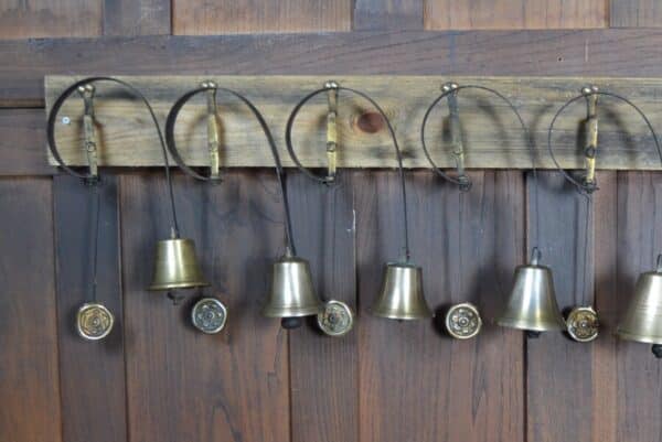 Set Of 7 Victorian Brass Servant Bells SAI2860 - Image 11