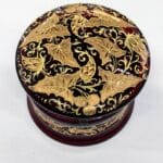 Ruby Red Gilt Jar gilt Antique Glassware