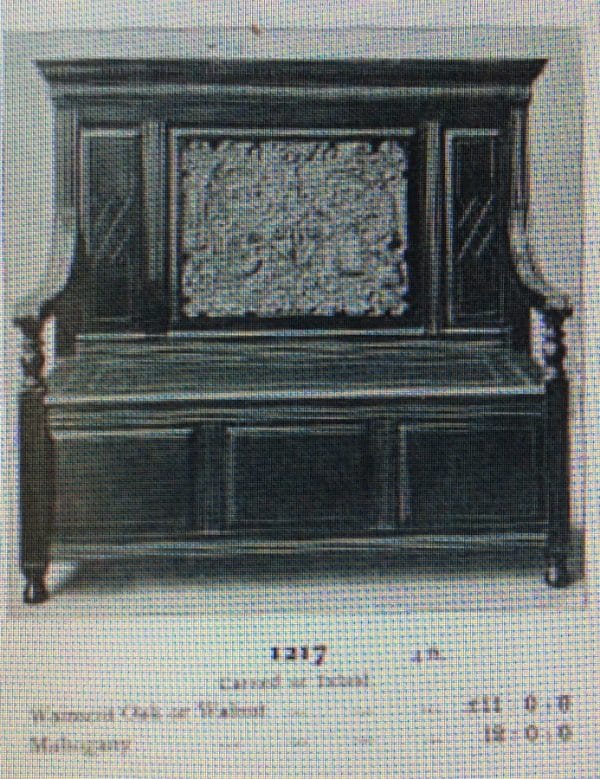Shapland & Petter Arts & Crafts Oak Box Settle c1900 - Image 12