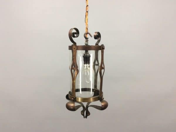 Arts & Crafts Brass Lantern c1900 - Image 2
