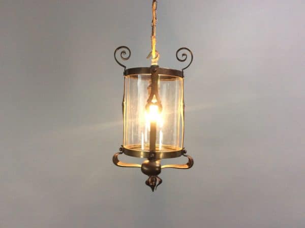 Arts & Crafts Brass Lantern c1900 - Image 5