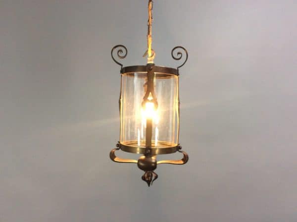 Arts & Crafts Brass Lantern c1900 Brass Lantern Antique Lighting 7