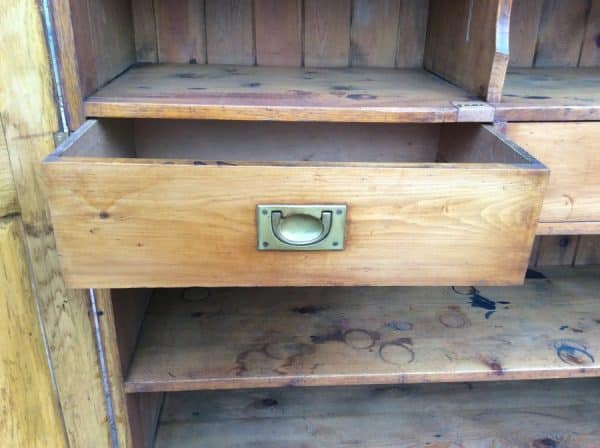 Large Victorian Solid Oak School Cupboard housekeeper's cupboard Antique Cabinets 7
