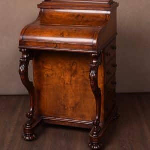VICTORIAN WALNUT PIANO TOP POP- UP DAVENPORT SAI1537 Antique Desks