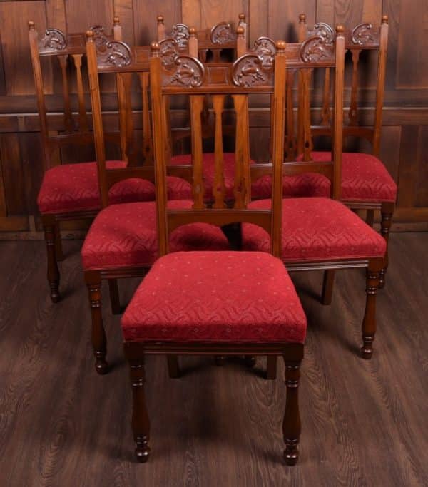 Edwardian Set of 6 High Back Chairs SAI1842 Antique Chairs 3