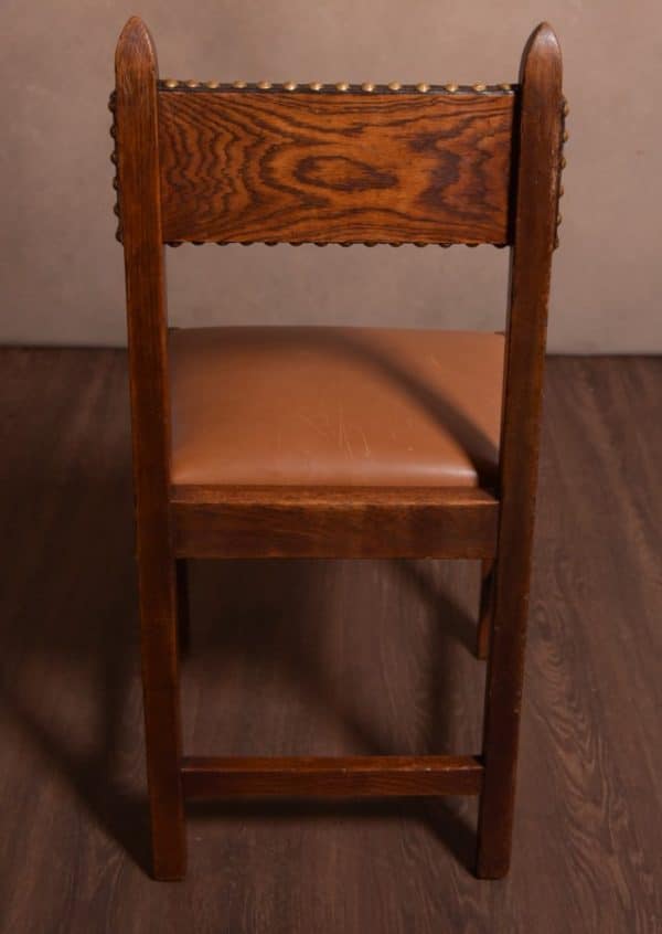Set of 6 Arts and Crafts Oak Chairs Antique Chairs 9
