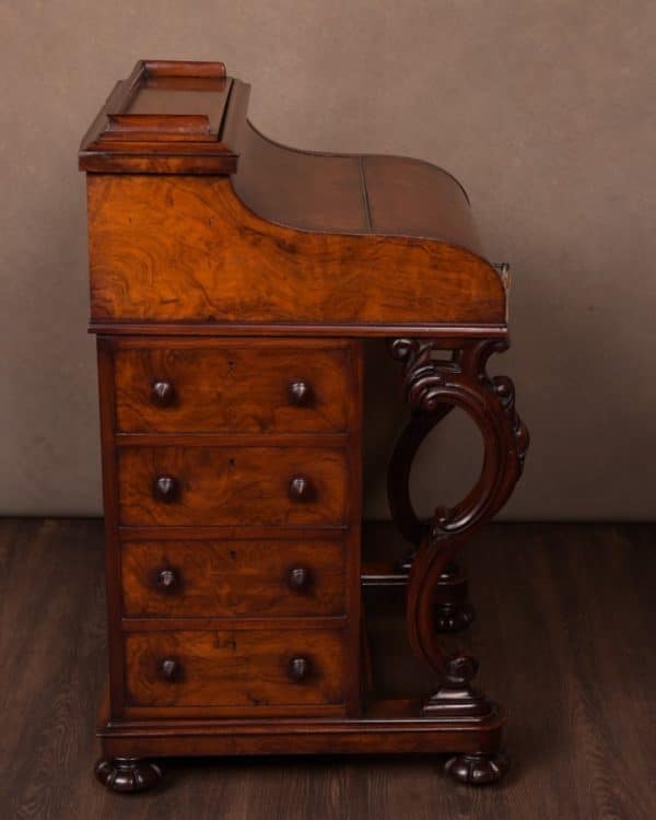 VICTORIAN WALNUT PIANO TOP POP- UP DAVENPORT SAI1537 - Image 7