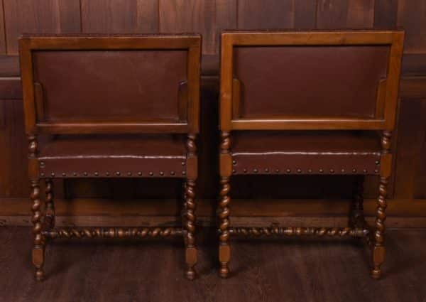 Edwardian Pair of Walnut Armchairs SAI1794 Antique Chairs 11