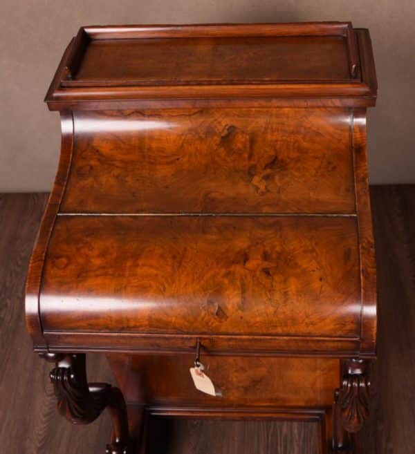 VICTORIAN WALNUT PIANO TOP POP- UP DAVENPORT SAI1537 - Image 6