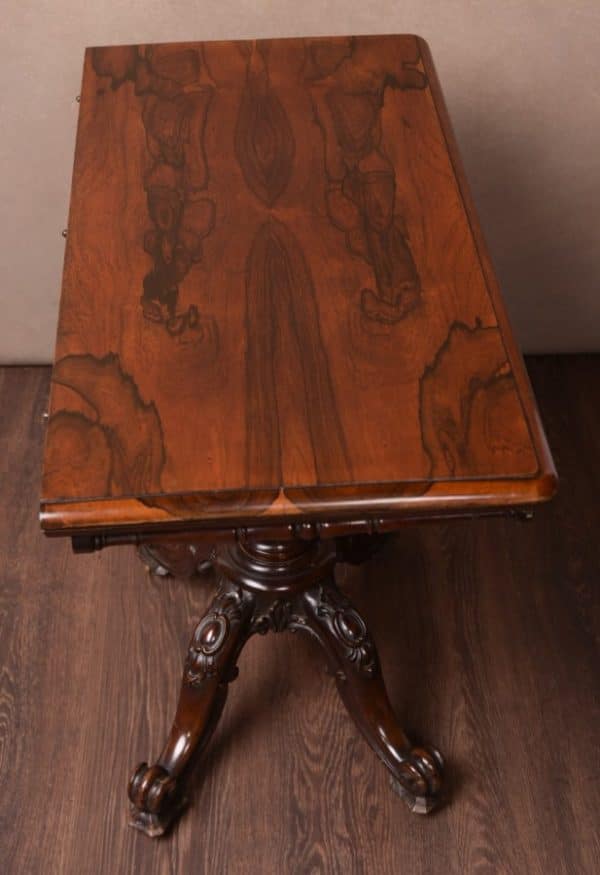 Victorian Rosewood Fold Over Card Table SAI1598 - Image 3