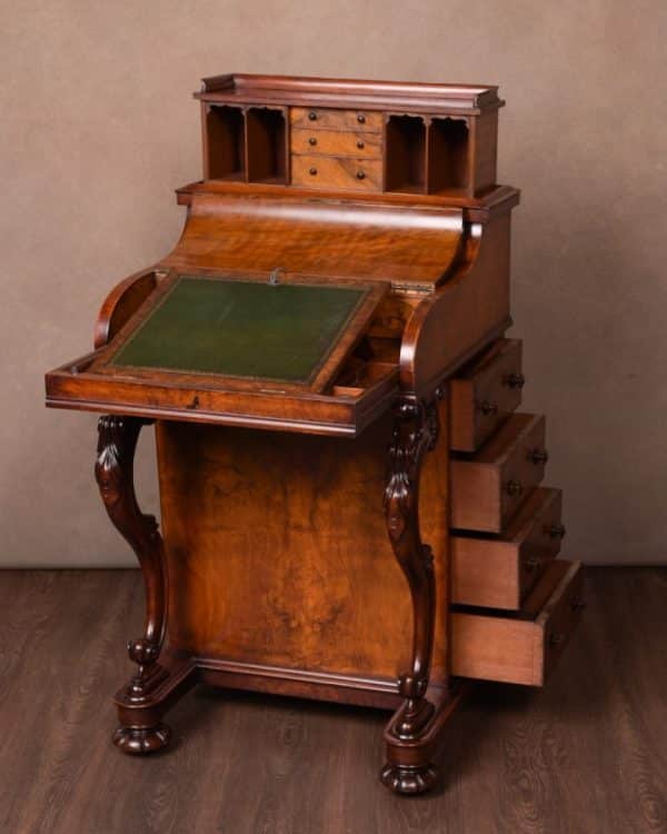 VICTORIAN WALNUT PIANO TOP POP- UP DAVENPORT SAI1537 - Image 5