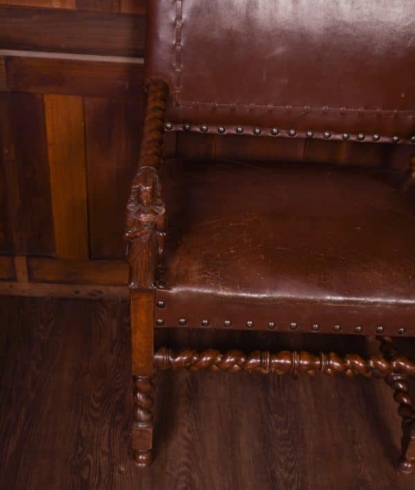 Edwardian Pair of Walnut Armchairs SAI1794 Antique Chairs 9