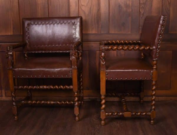 Edwardian Pair of Walnut Armchairs SAI1794 Antique Chairs 7