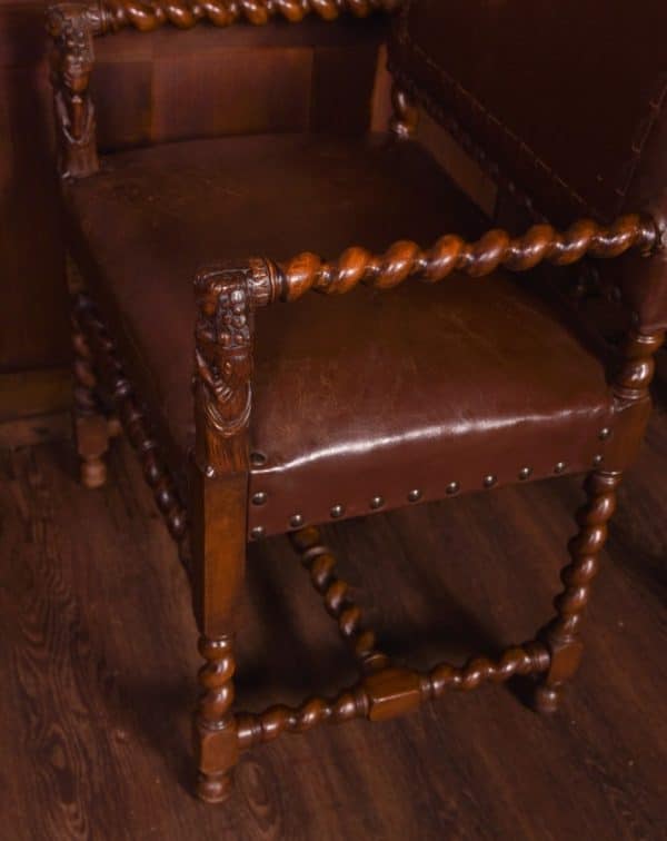 Edwardian Pair of Walnut Armchairs SAI1794 Antique Chairs 4