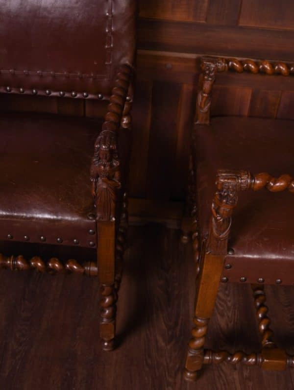 Edwardian Pair of Walnut Armchairs SAI1794 Antique Chairs 22
