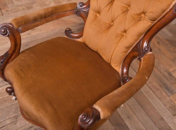Victorian Walnut Parlour Chair SAI2189 Antique Chairs 10