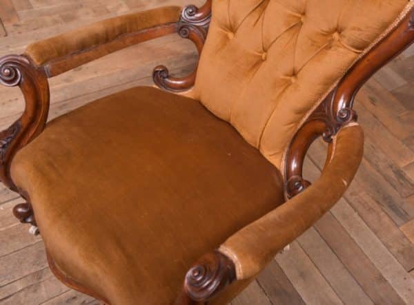 Victorian Walnut Parlour Chair SAI2189 - Image 8