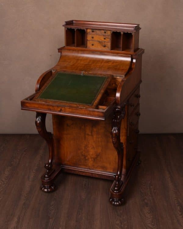 VICTORIAN WALNUT PIANO TOP POP- UP DAVENPORT SAI1537 - Image 4