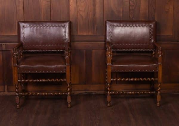 Edwardian Pair of Walnut Armchairs SAI1794 Antique Chairs 20
