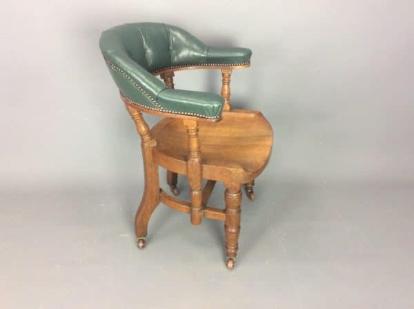 Late Victorian Desk Chair c1890 - Image 5