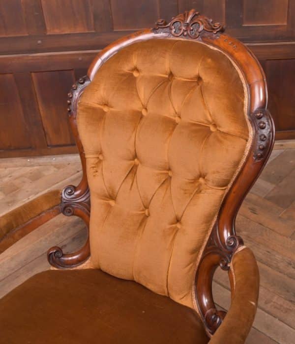 Victorian Walnut Parlour Chair SAI2189 - Image 6