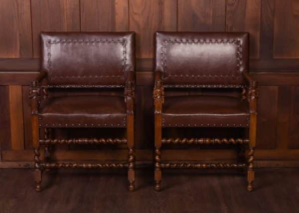 Edwardian Pair of Walnut Armchairs SAI1794 Antique Chairs 18