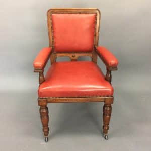 Late Victorian Solid Oak Desk Chair c1890 desk chair Antique Chairs