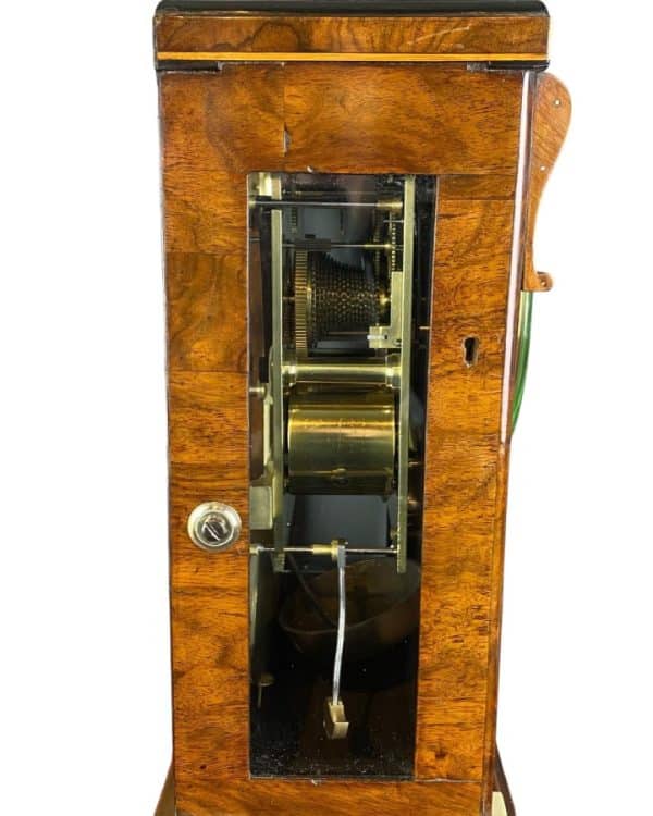 A Stunning Burr Walnut Scottish Bracket Clock With Bracket Circa 1830 bracket clock Antique Clocks 8