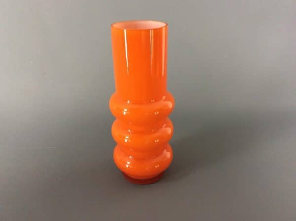 Mid Century Swedish Rhd Glasbruk Glass Hooped Vase c1960's/70's