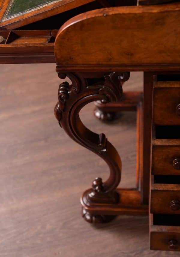 VICTORIAN WALNUT PIANO TOP POP- UP DAVENPORT SAI1537 - Image 12