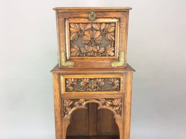 Arts & Crafts Tall Cabinet c1900 - Image 6