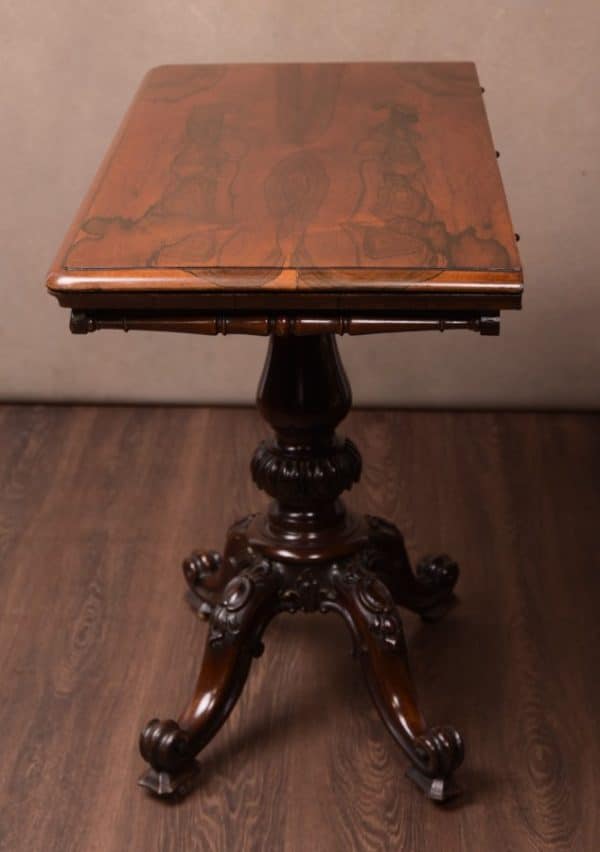 Victorian Rosewood Fold Over Card Table SAI1598 - Image 7