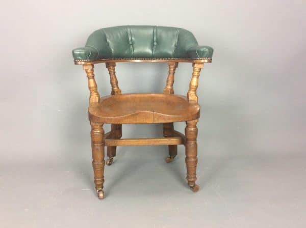 Late Victorian Desk Chair c1890 - Image 2