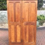 Large Victorian Solid Oak School Cupboard housekeeper's cupboard Antique Cabinets