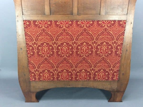 Rare George Montague Ellwood Oak Settle c1900 - Image 6