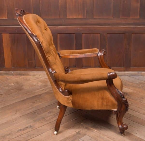Victorian Walnut Parlour Chair SAI2189 Antique Chairs 4