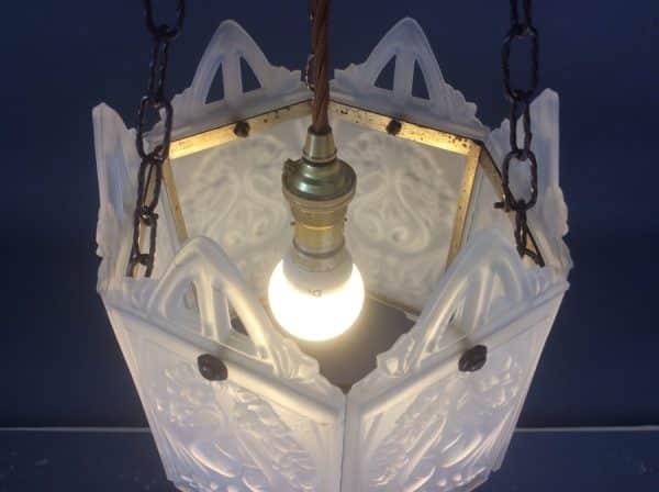 Art Nouveau Glass Lantern c1895 - Image 5