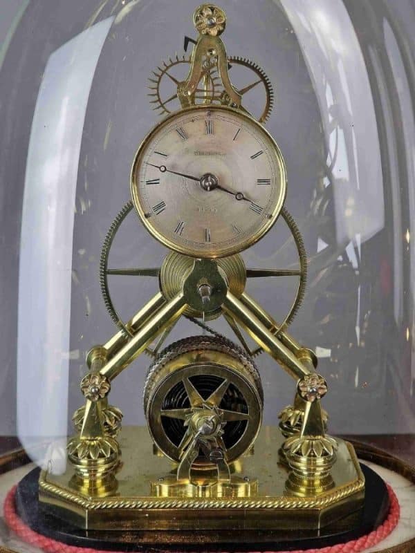 Whitehurst, Derby A Rare Early 19th Century English Skeleton Clock
