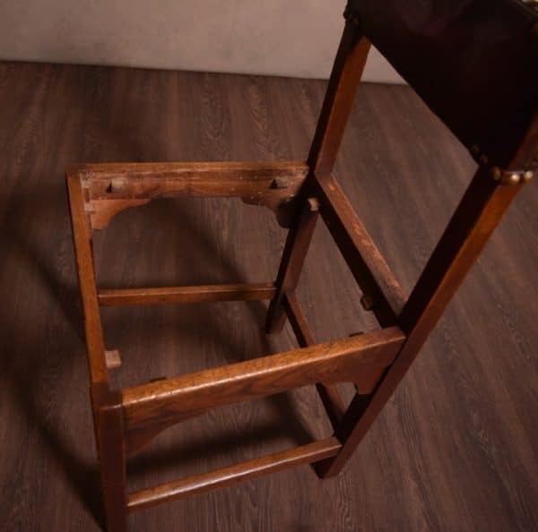 Set of 6 Arts and Crafts Oak Chairs - Image 9
