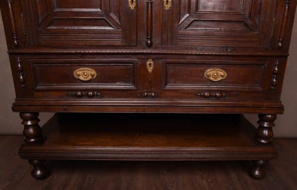 19th Century Oak Court Cabinet SAI1469 - Image 9