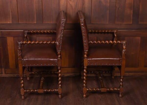 Edwardian Pair of Walnut Armchairs SAI1794 Antique Chairs 13