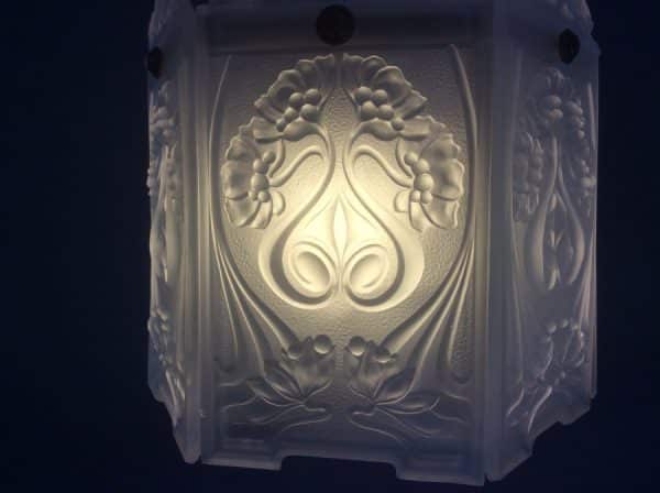 Art Nouveau Glass Lantern c1895 - Image 4