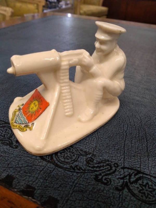 Arcadian Crest Ware Model of ‘Tommy and His Machine Gun’ crested ware Miscellaneous 3
