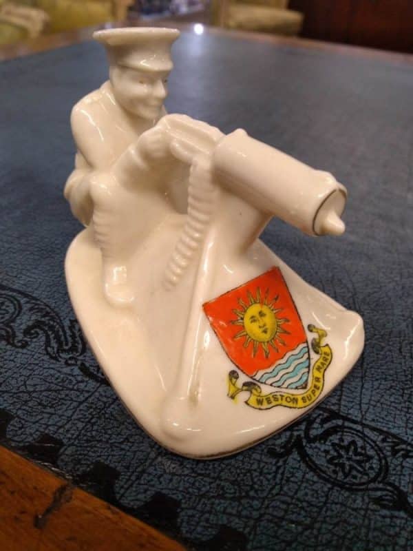 Arcadian Crest Ware Model of ‘Tommy and His Machine Gun’ crested ware Miscellaneous 5