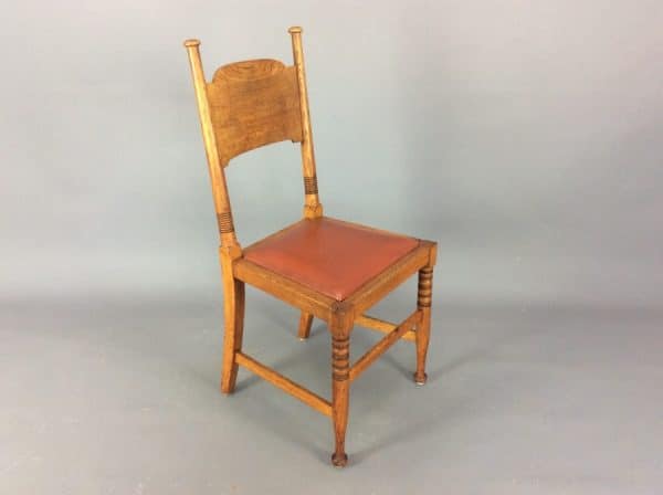 Pair of William Birch Side Chairs c1900 Hall chairs Antique Chairs 5